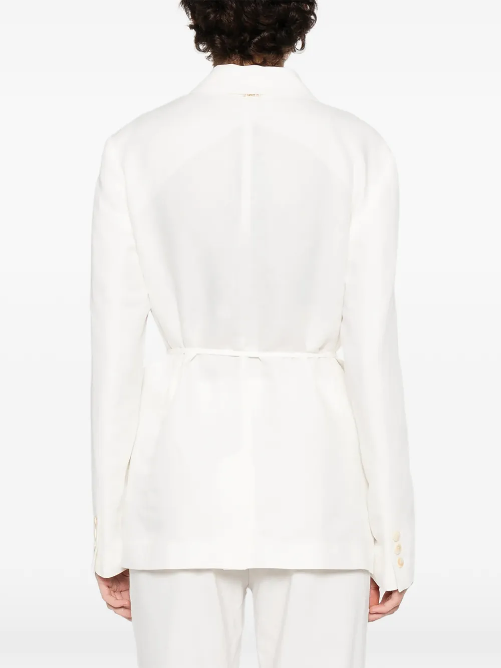 TWINSET Blazer met gestrikte taille Wit