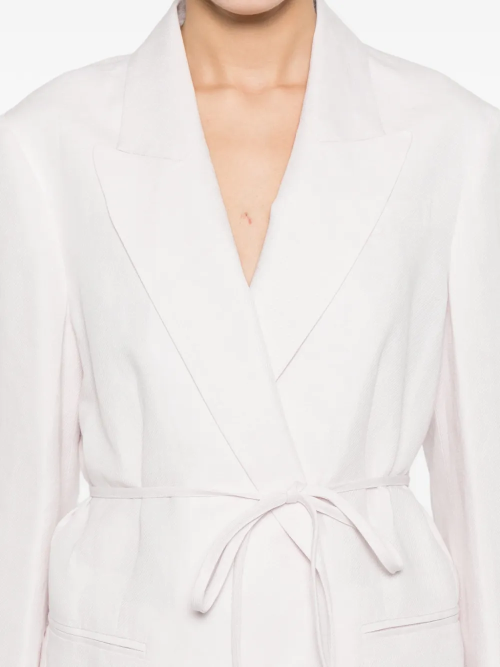 TWINSET Blazer met gestrikte taille Roze