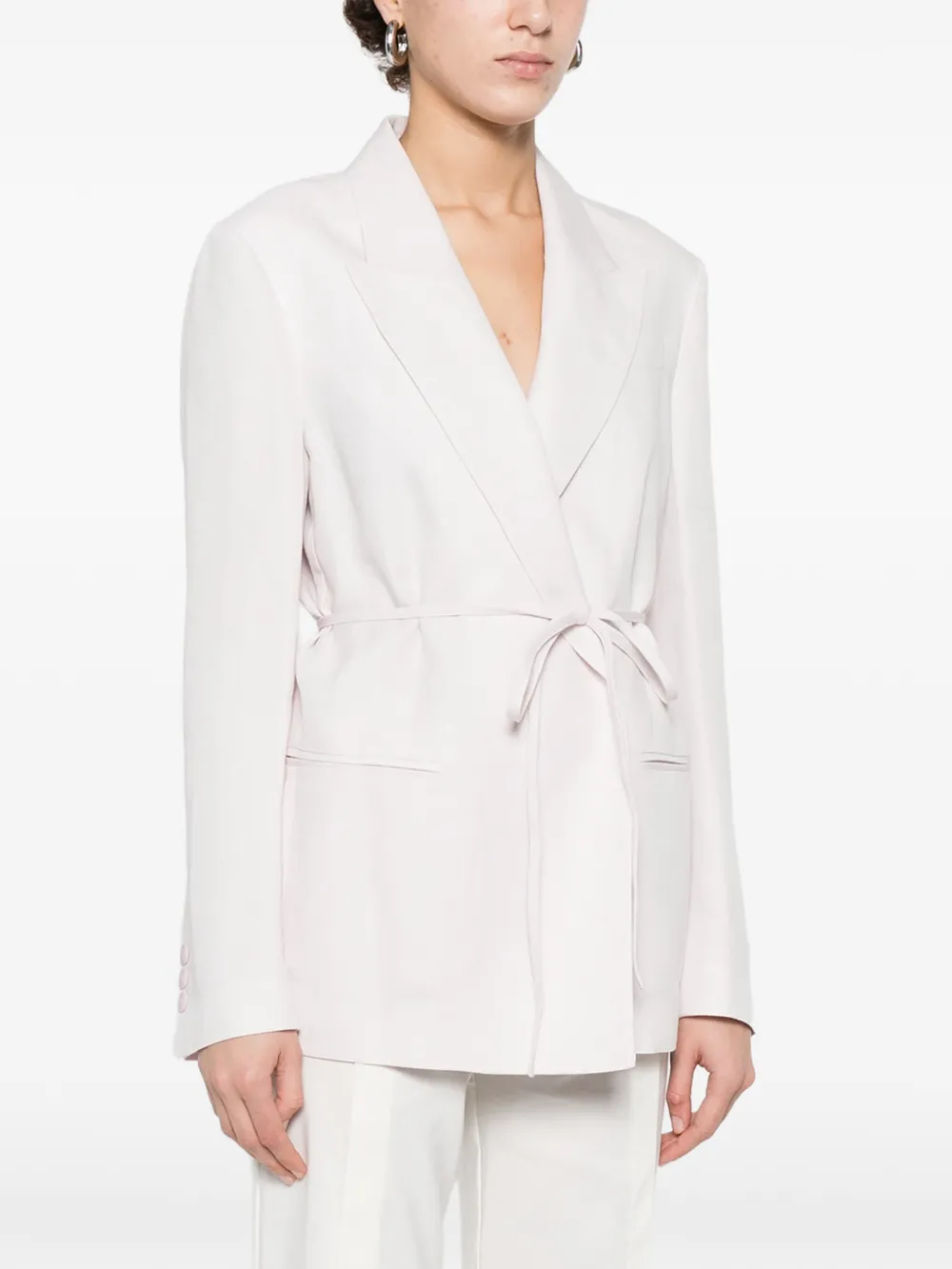  Twinset Tie Waist Blazer - Pink 