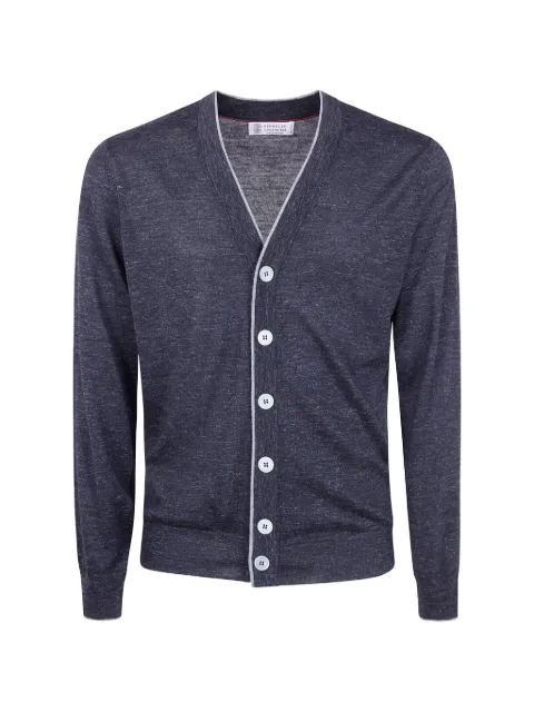 Brunello Cucinelli button light grey cardigan