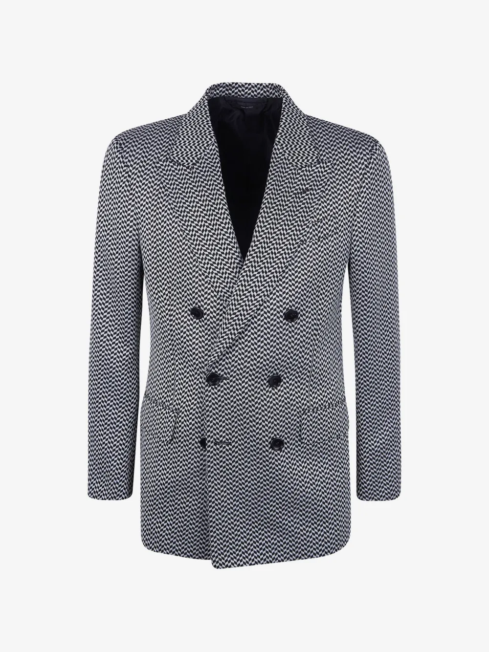 TOM FORD herringbone double-breasted jacket | Black | Image 1