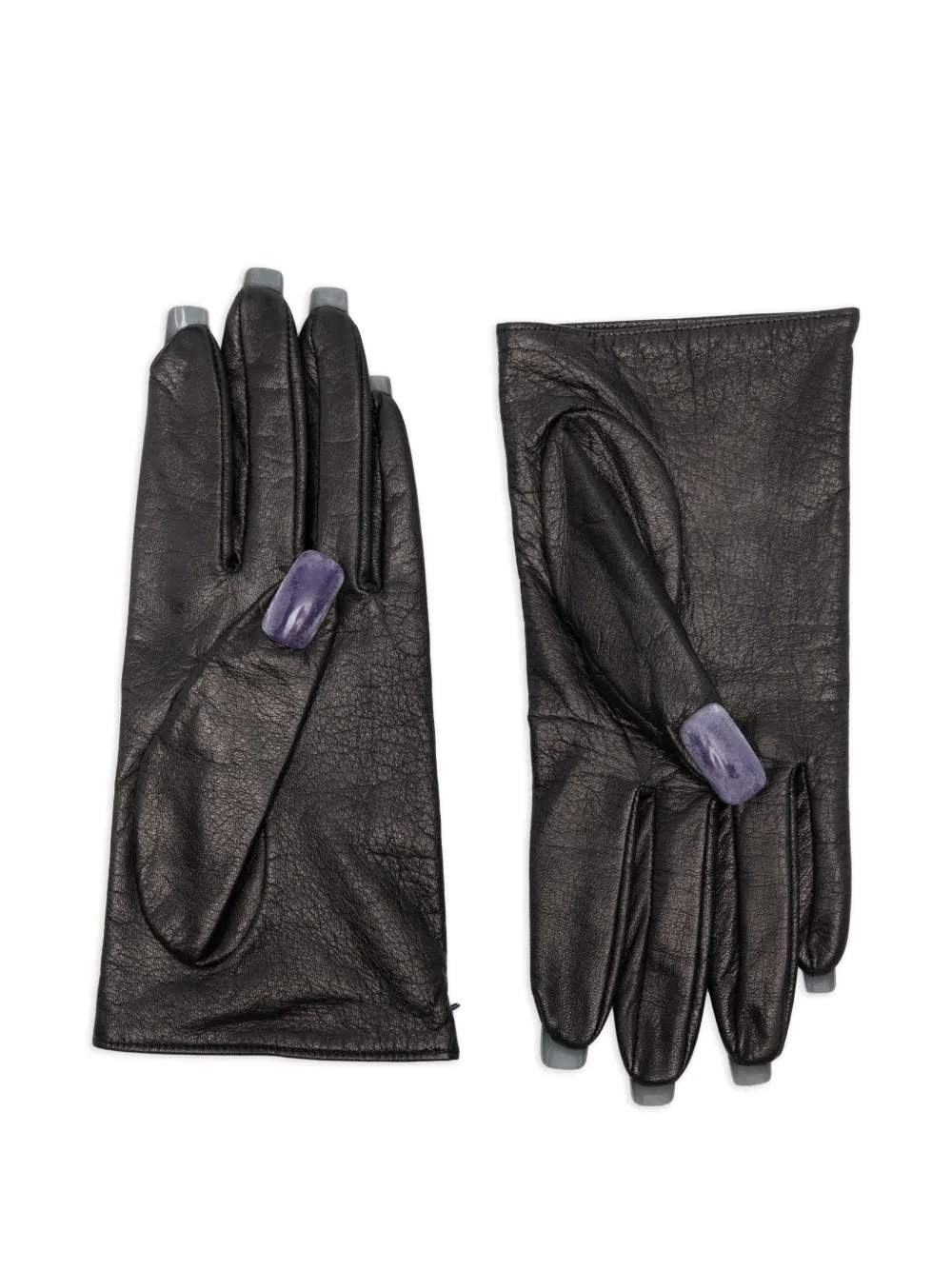 Yohji Yamamoto Pre-owned 2010s Leather Gloves - Black 