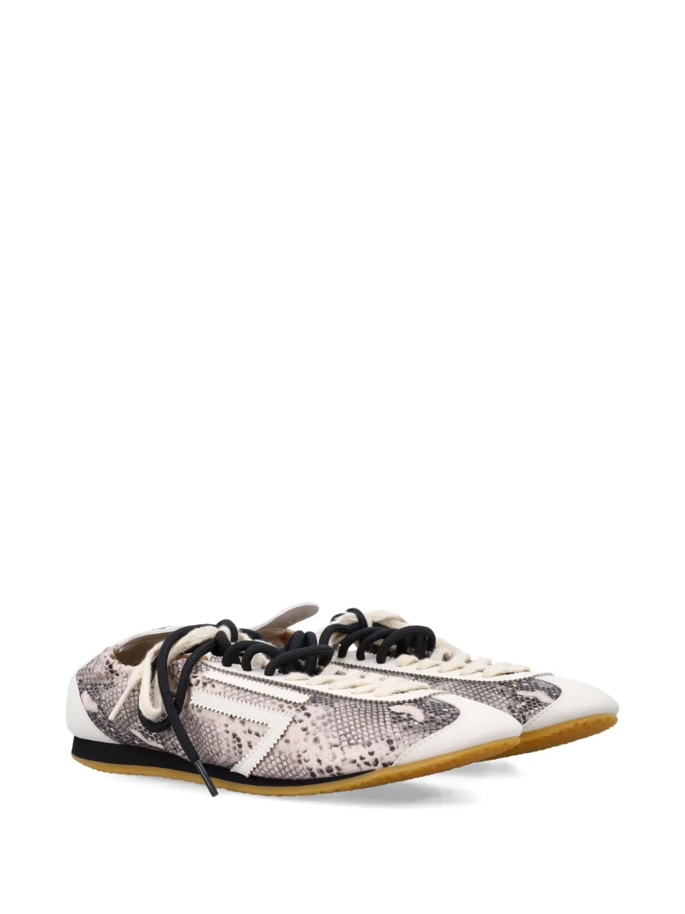 Puraai snakeskin lion sneakers Beige