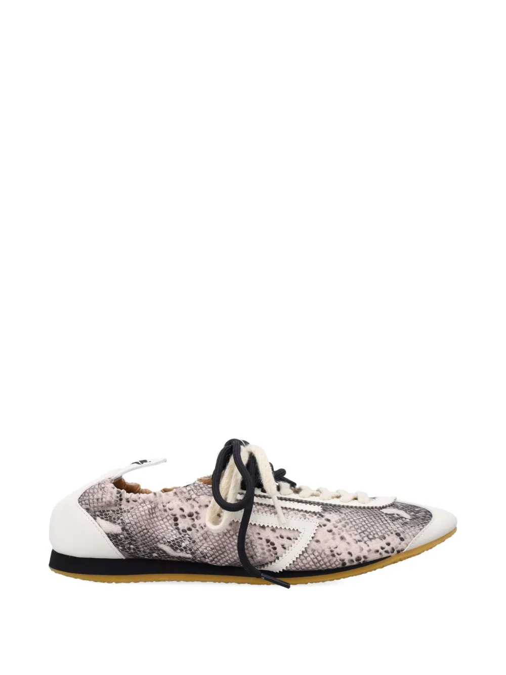 Puraai snakeskin lion sneakers Beige