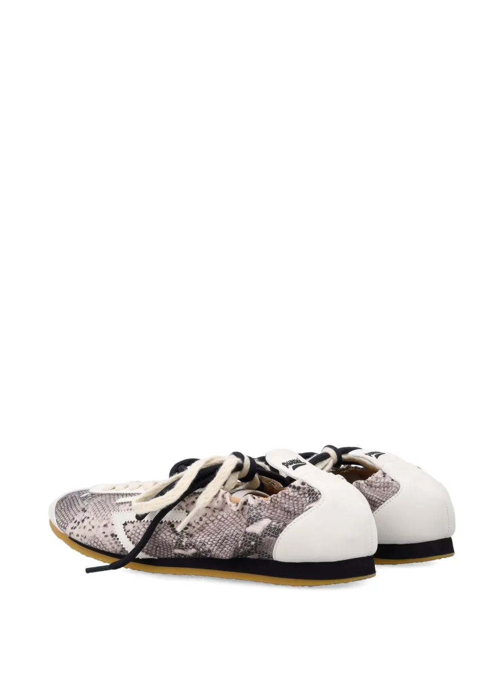 Puraai snakeskin lion sneakers Beige