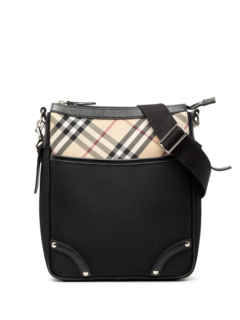 Burberry Pre-Owned Borsa a tracolla Nova Check con finiture in nylon 2000-2017 - Nero