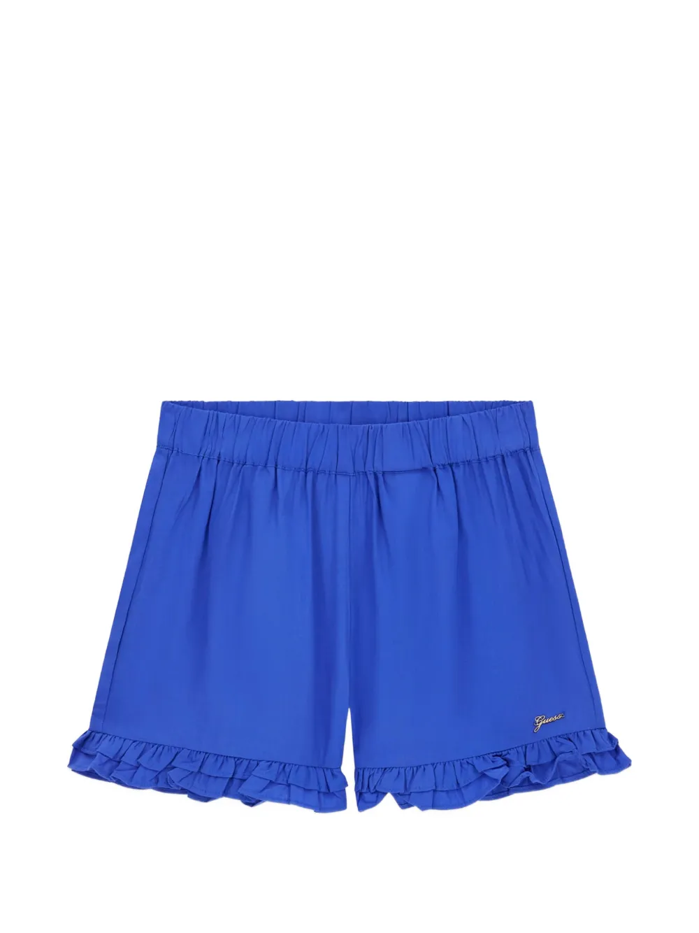 guess kids ruffled-trim shorts - Blu