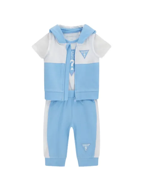 guess kids logo-detail trouser set (set of three)