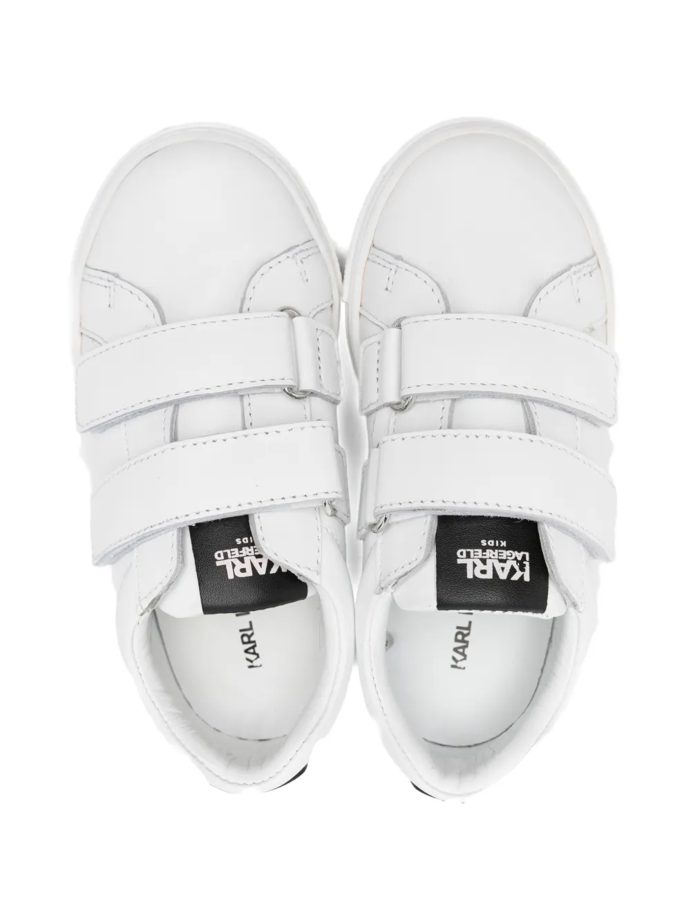 Karl Lagerfeld Kids leather sneakers Wit