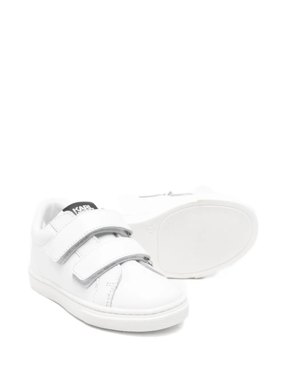 Karl Lagerfeld Kids leather sneakers Wit