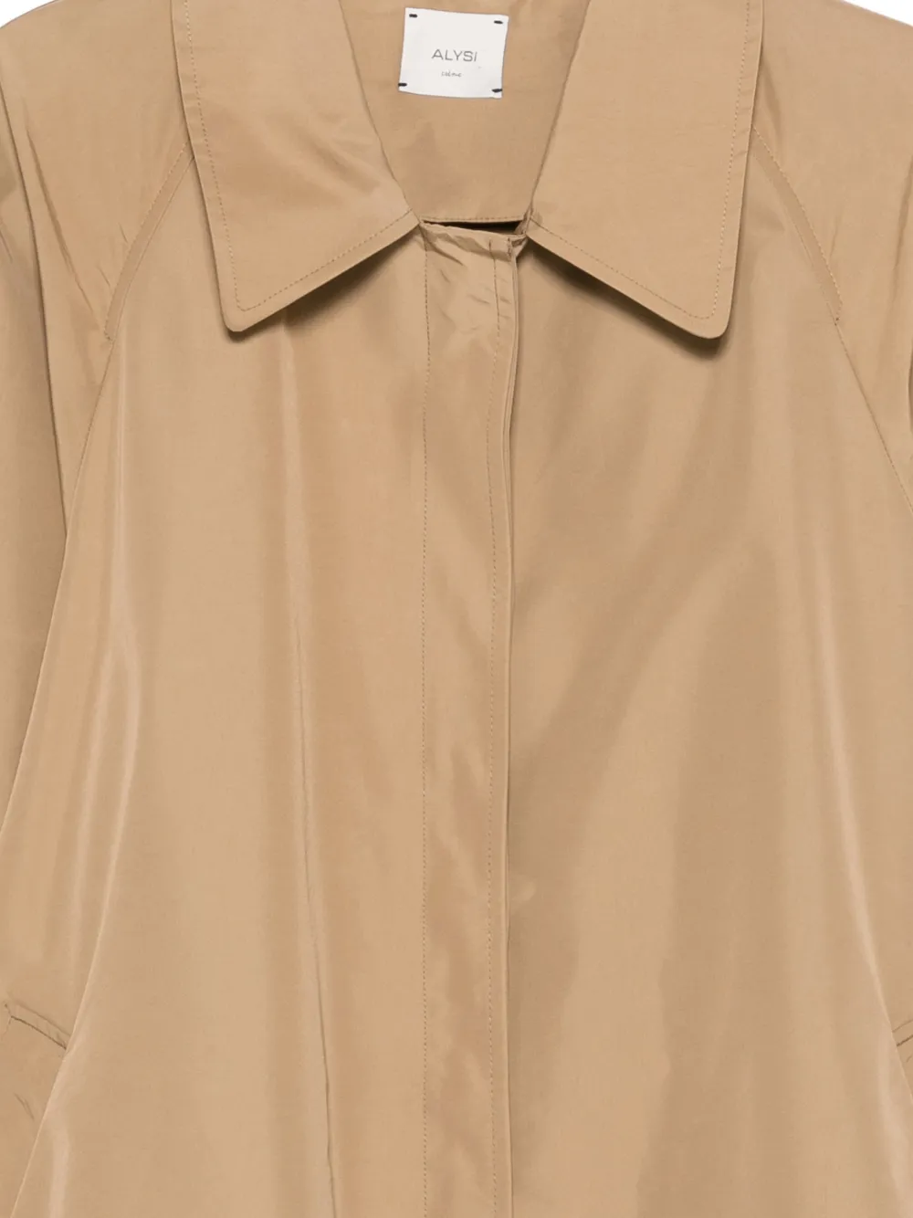 Alysi Trench met enkele rij knopen Bruin