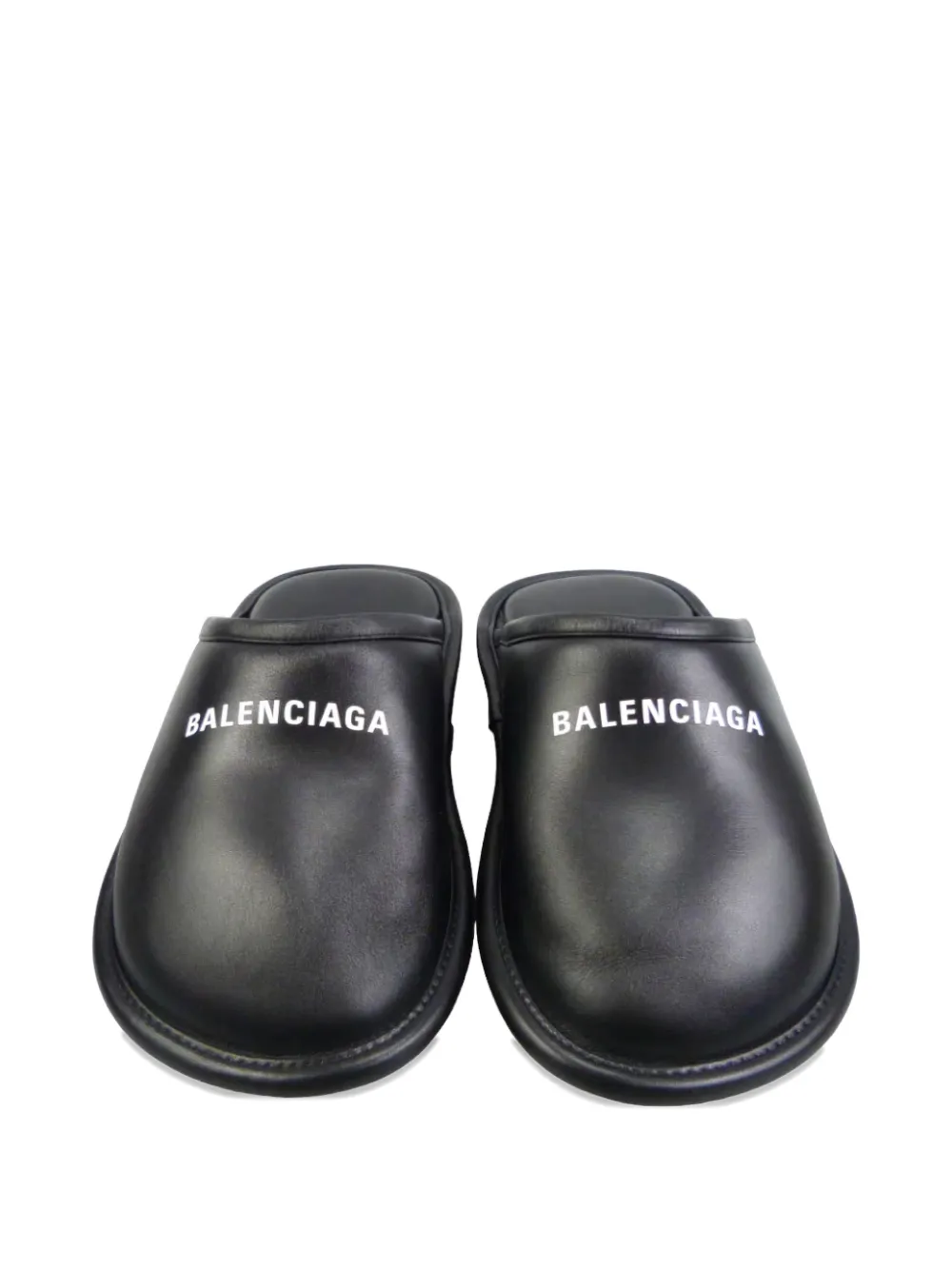 Balenciaga Muiltjes met logo Zwart