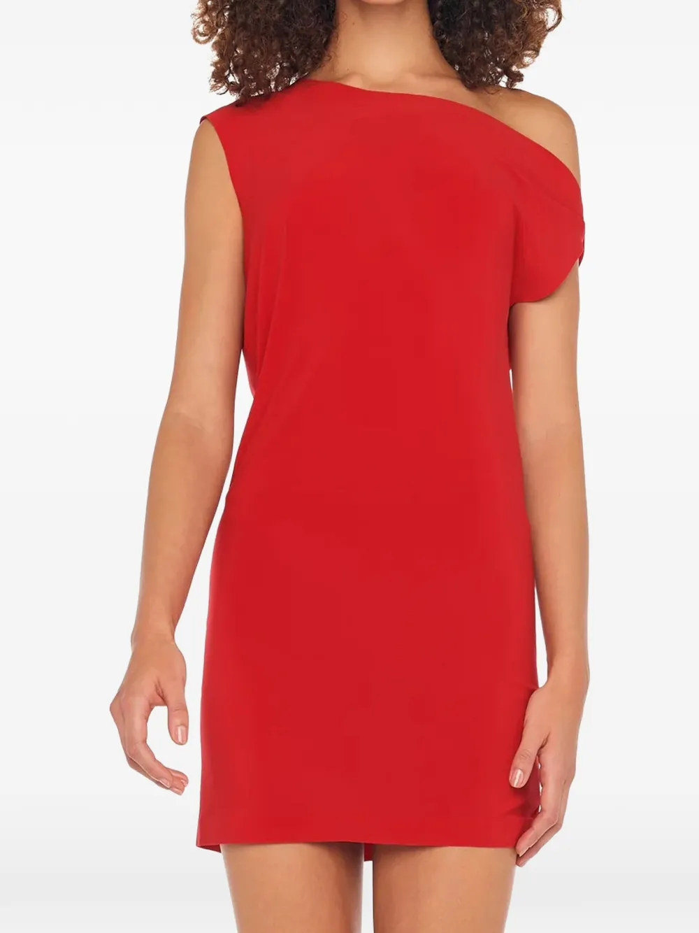 Norma Kamali asymmetric mini dress - Rosso