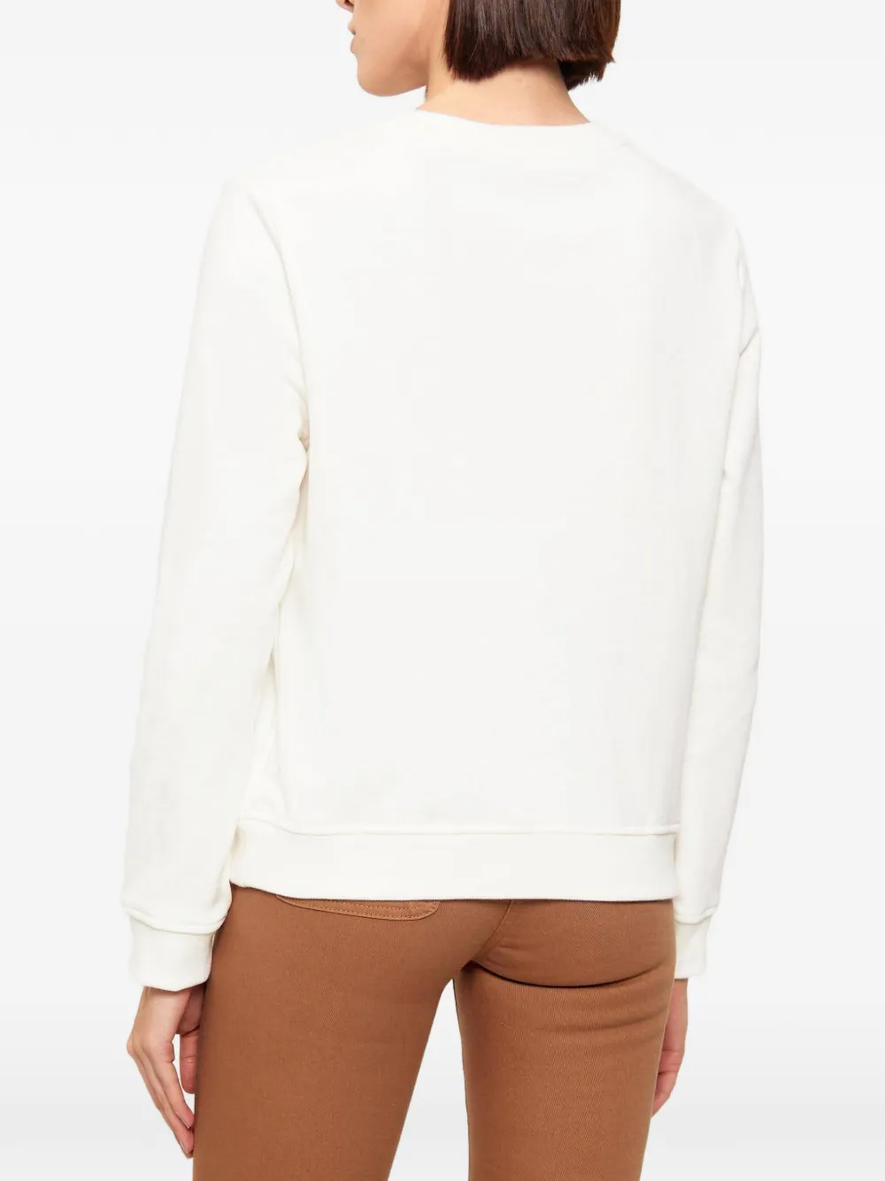  Elisabetta Franchi Long-sleeve Embossed Sweatshirt - Neutrals 