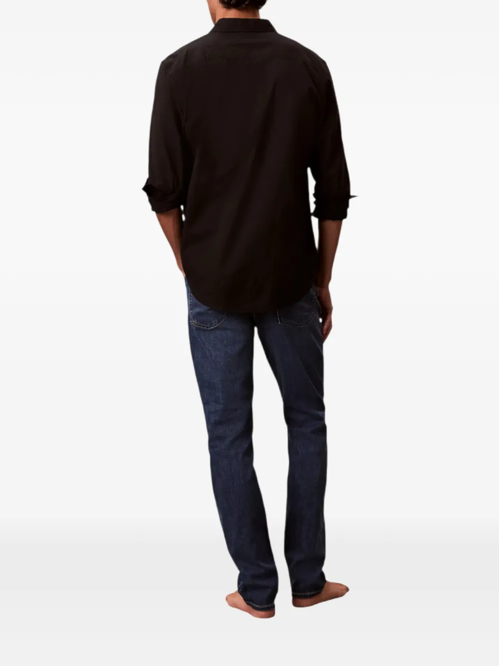  Calvin Klein Vaqueros Con Parche Del Logo - Azul 