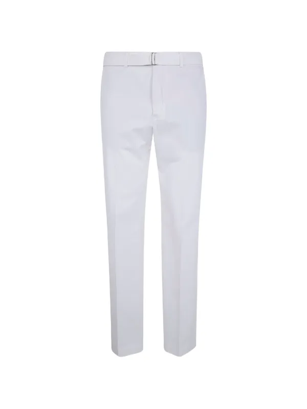 Incotex Belt Trousers in White