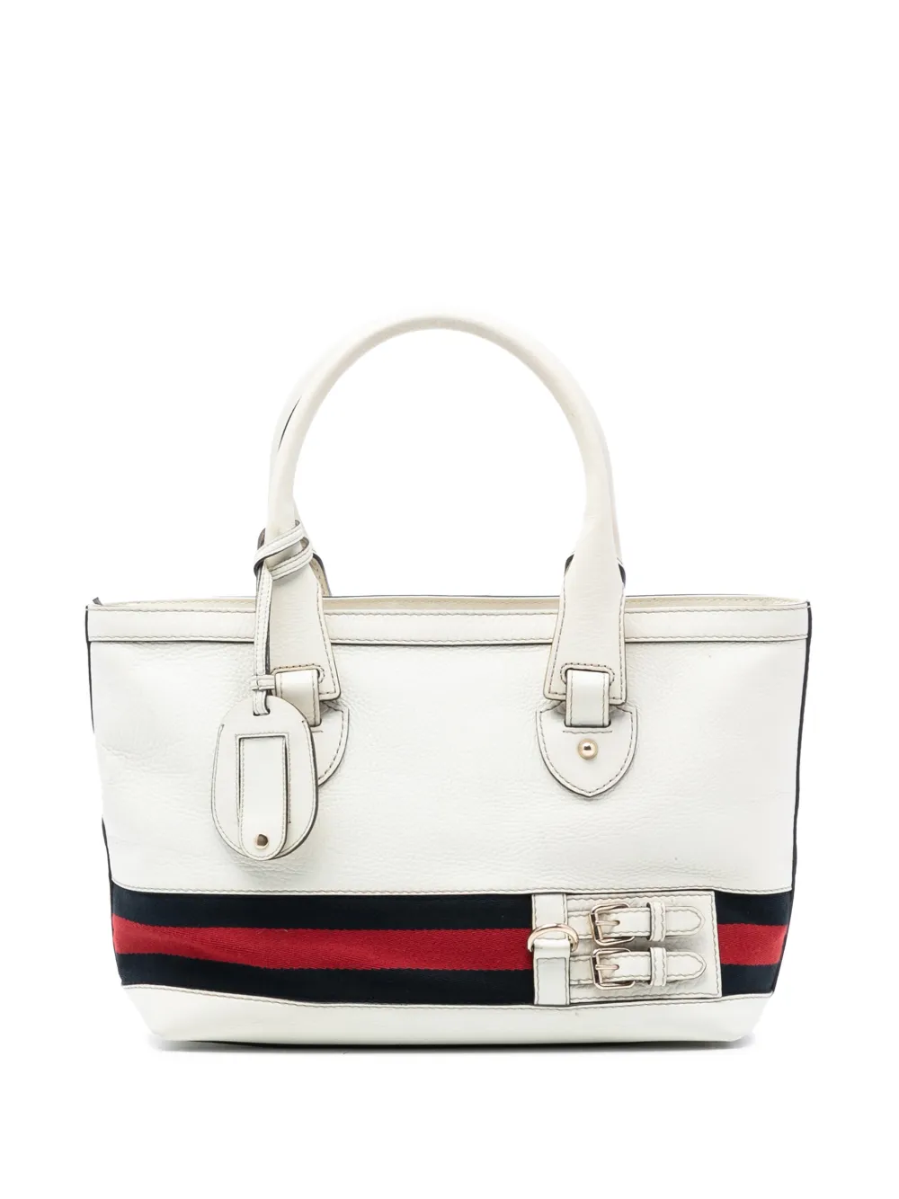 Gucci Pre-Owned Borsa tote Heritage media in pelle con decorazione Web 2016-2026 - Multicolore