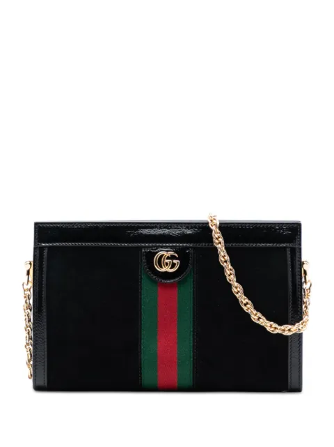 Gucci Pre-Owned 2016-2026 kleine Ophidia Umhängetasche aus Wildleder mit Kettenriemen