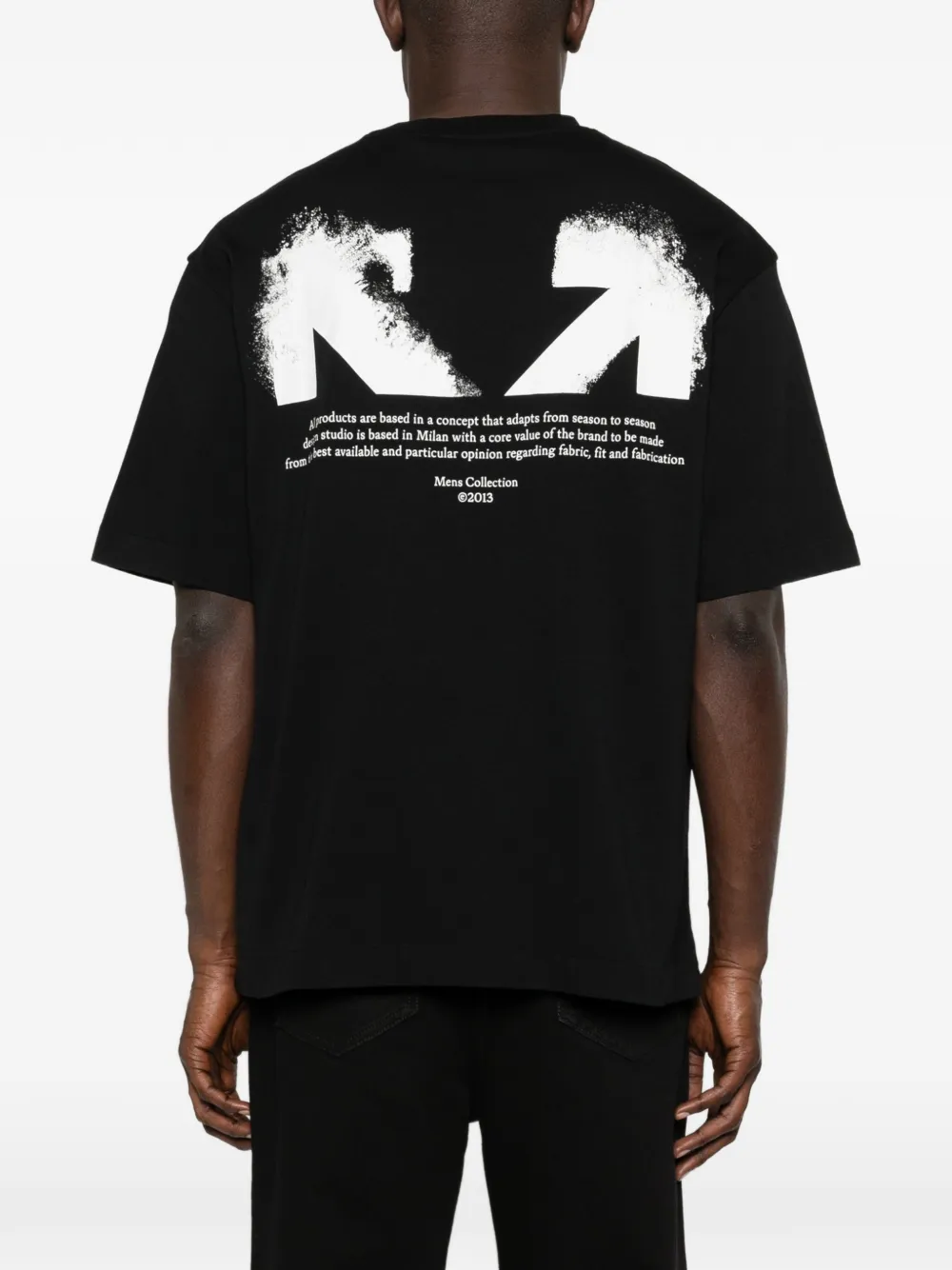 Off-White Katoenen T-shirt Zwart