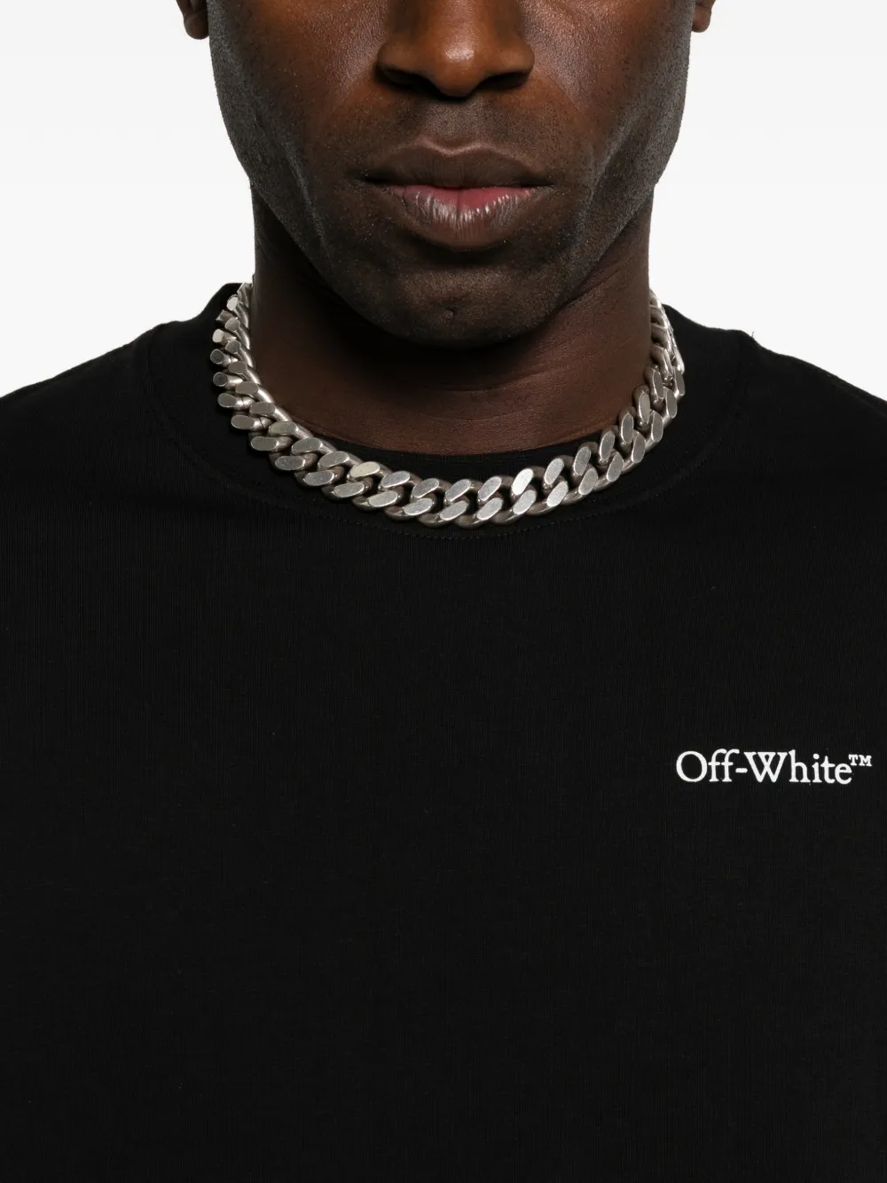 Off-White Katoenen T-shirt Zwart