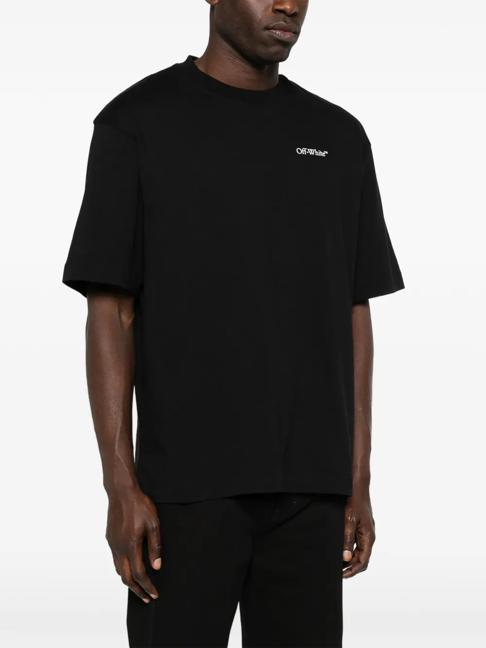 Off-White Katoenen T-shirt Zwart