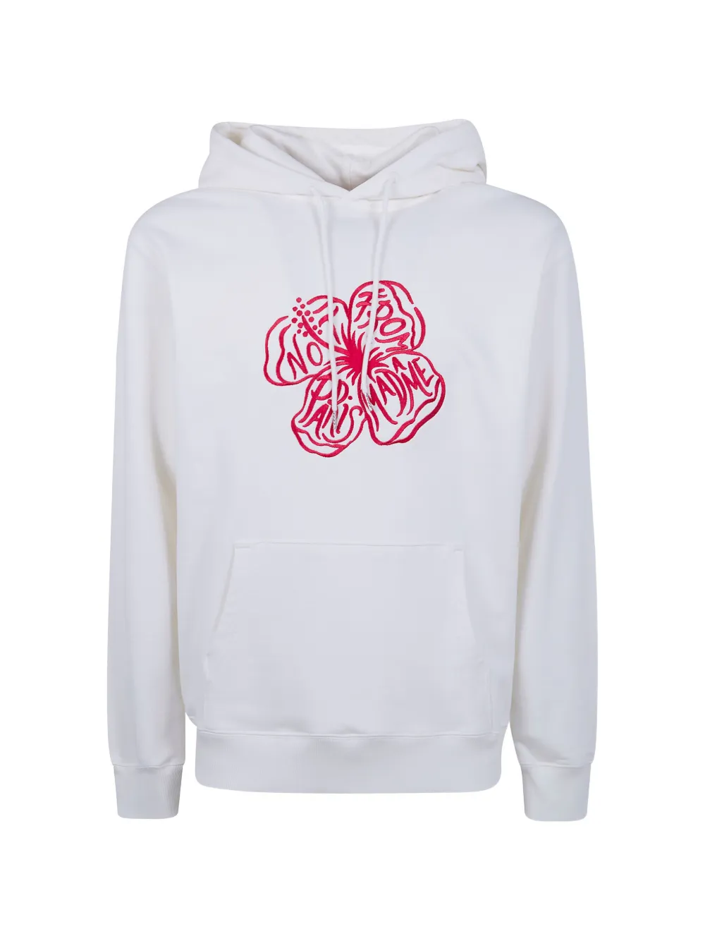 Drôle De Monsieur floral print hoodie - White