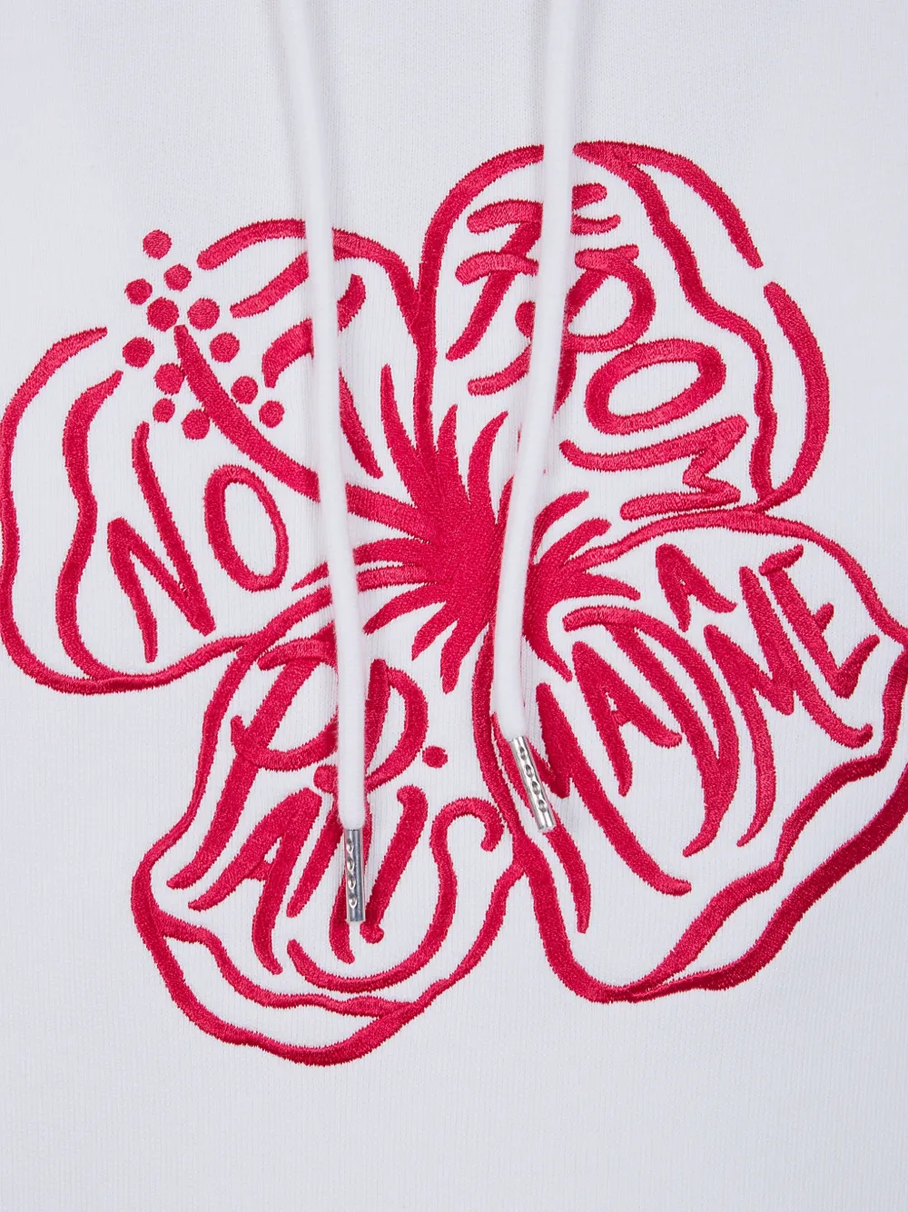 Drôle De Monsieur Hoodie met bloemenprint Wit