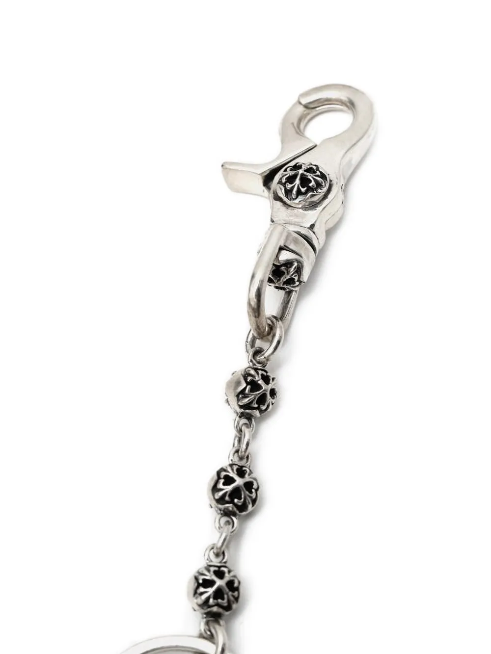  Amal Guessous Floral Bead Keyring - Silver 