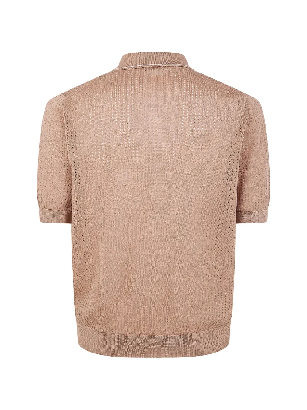 Tagliatore Geperforeerd poloshirt Beige