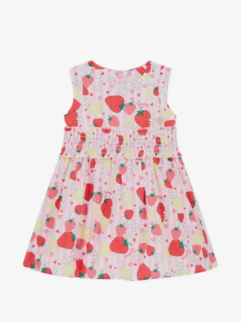guess kids vestido con fresas estampadas