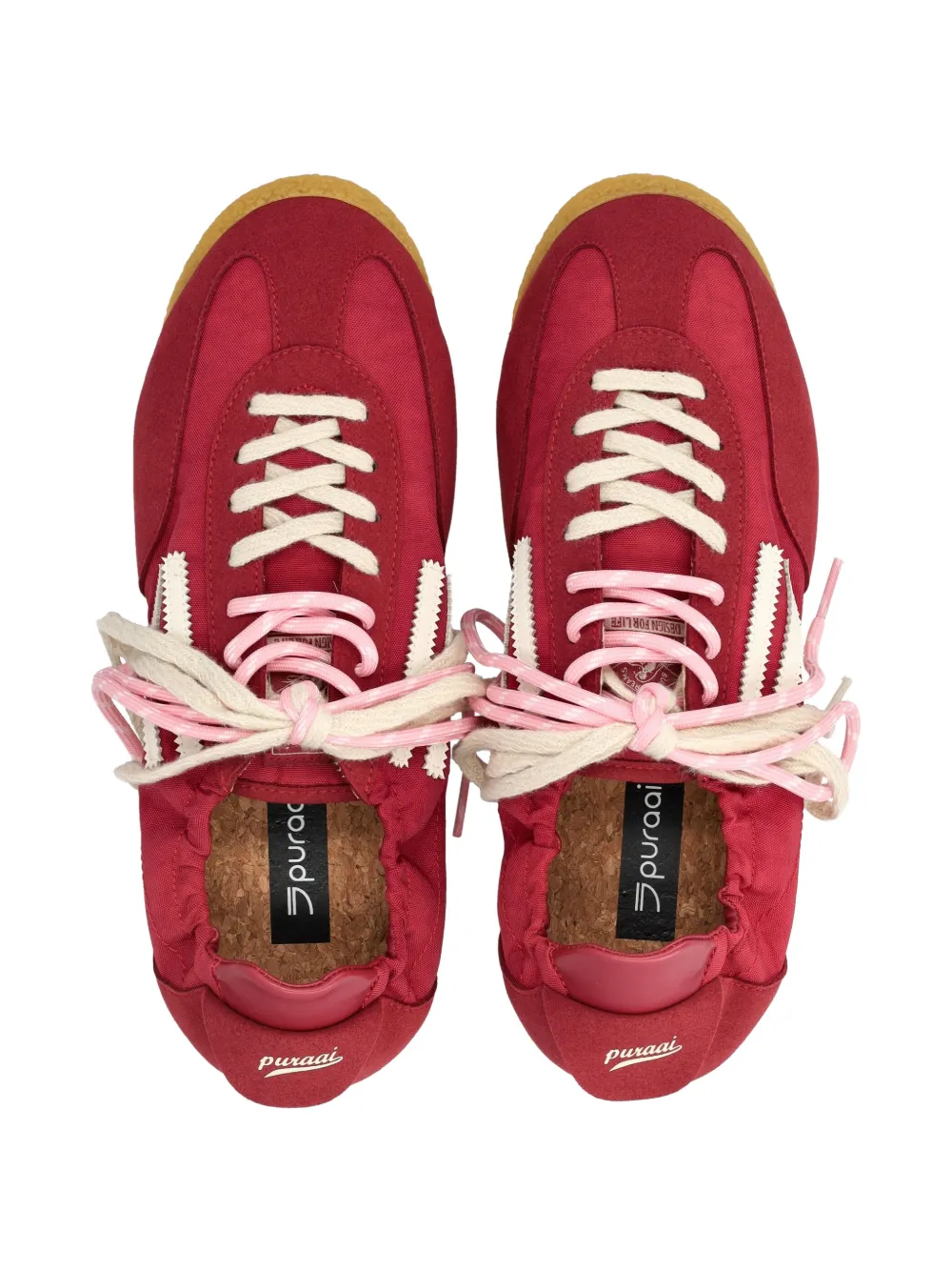 Puraai Sneakers met logo Rood