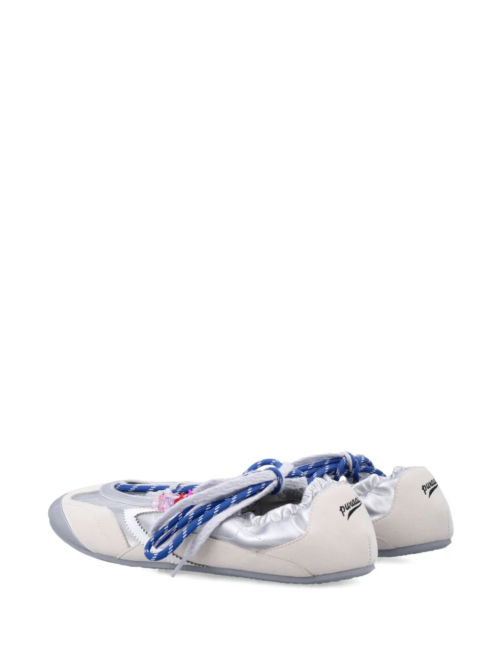 Puraai beaded sneakers Zilver