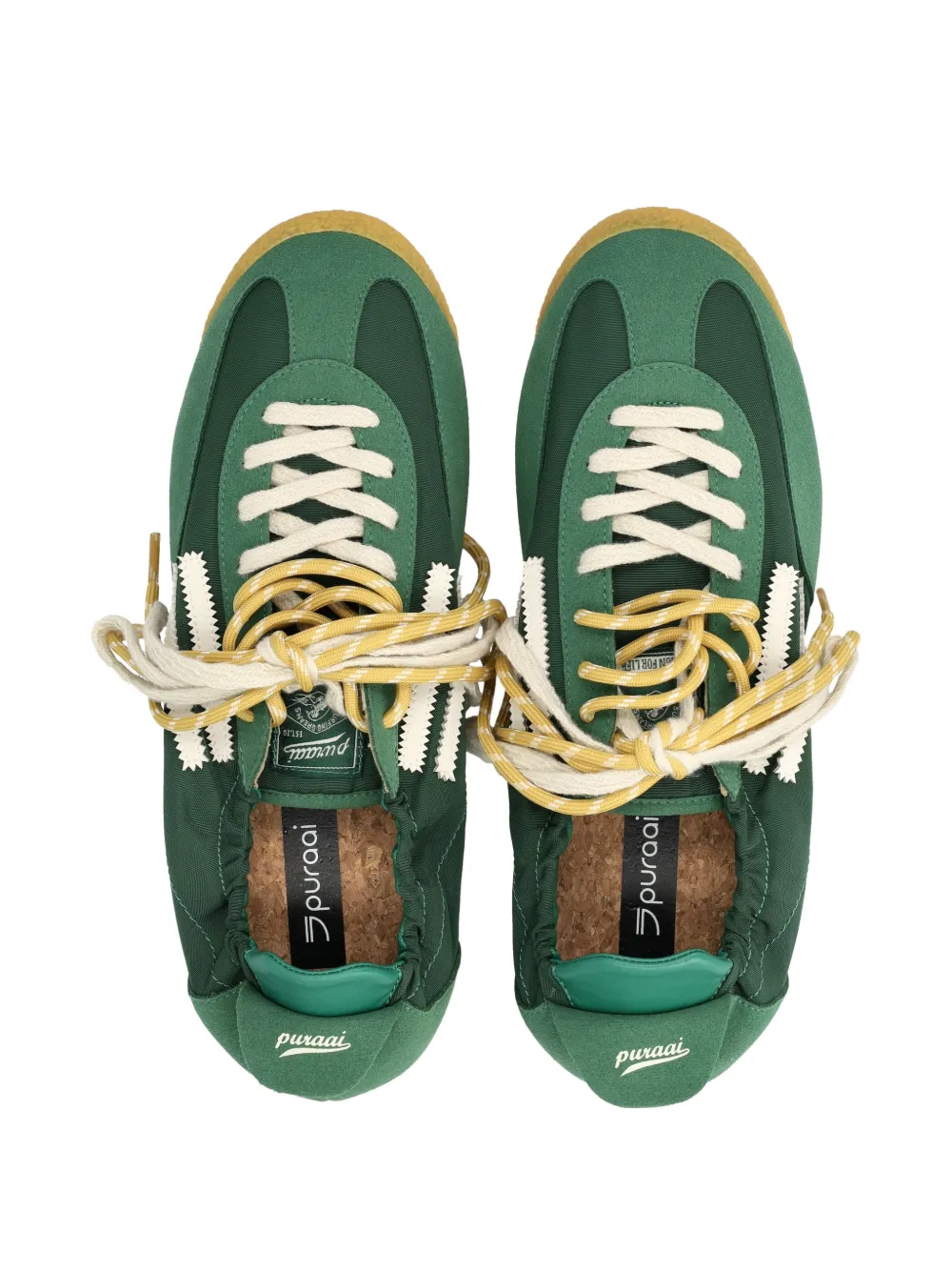 Puraai panther appliquéd sneakers Groen