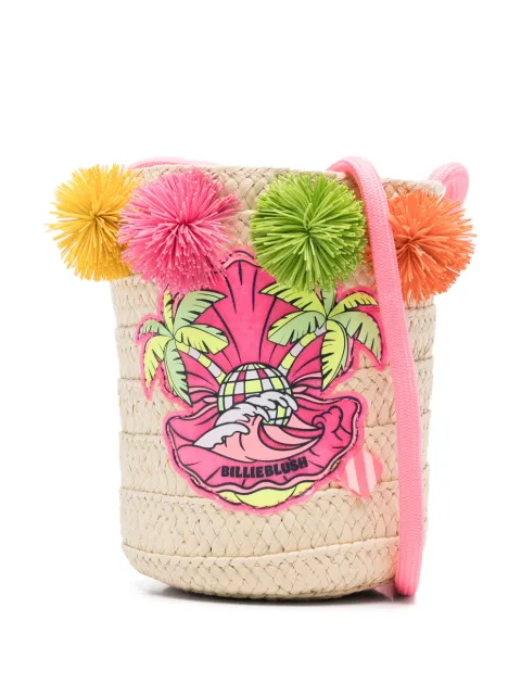 Billieblush pompom-appliqué cross body bag