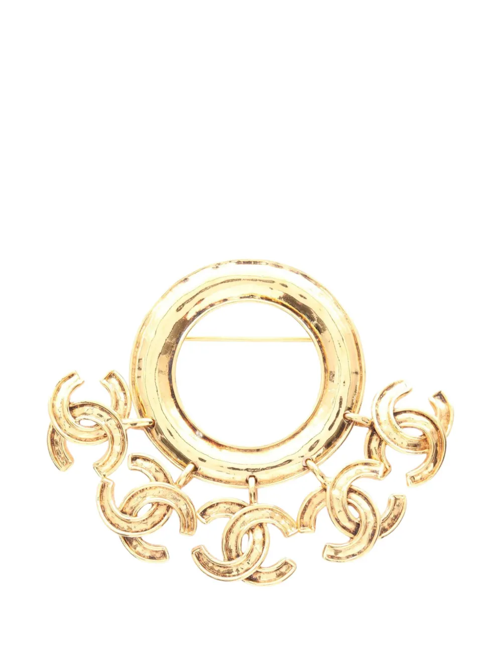 CHANEL Pre-Owned Spilla Multi CC tonda placcata oro 1994