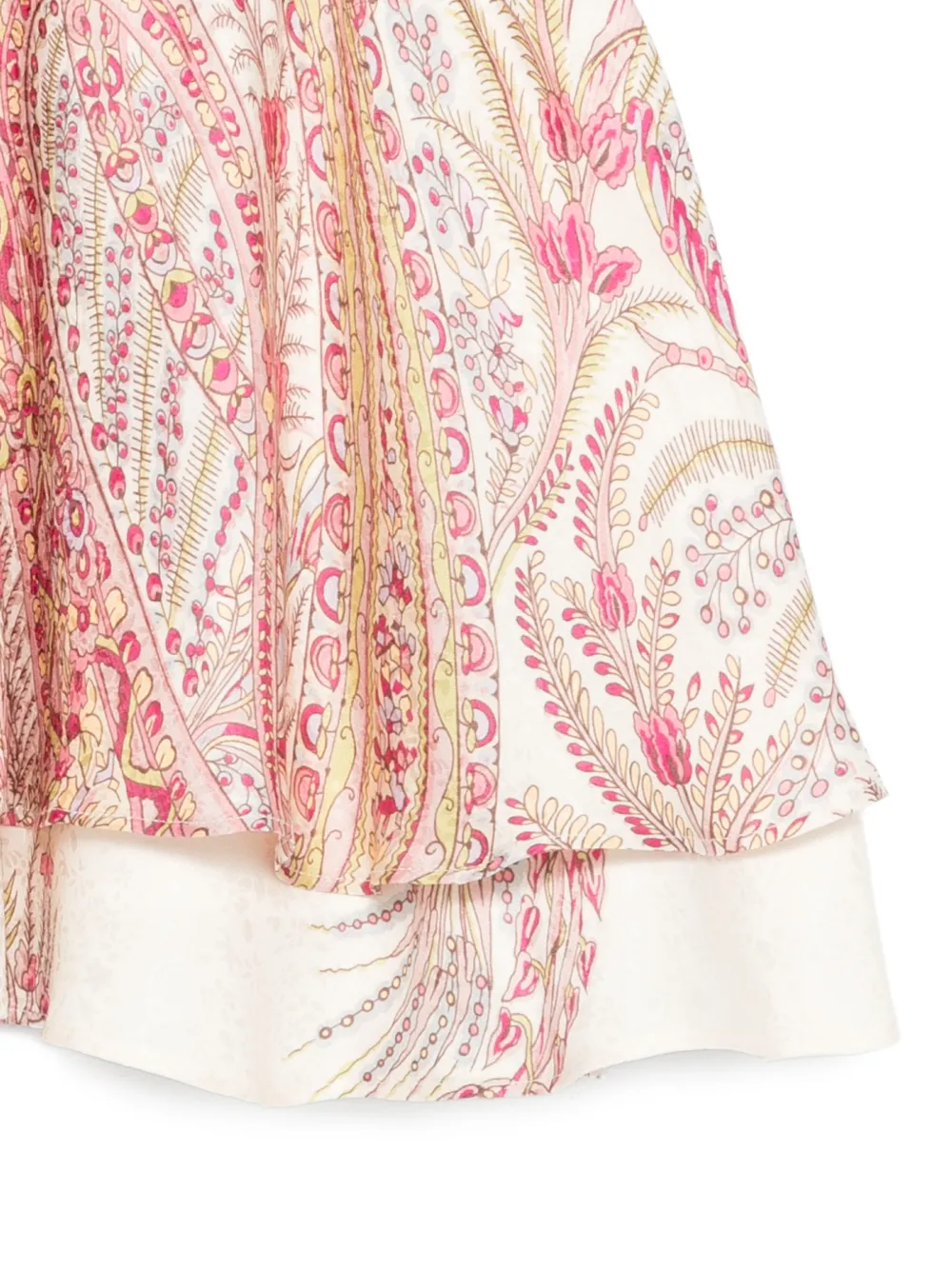 ETRO KIDS Rok met paisley-print en ruches Beige