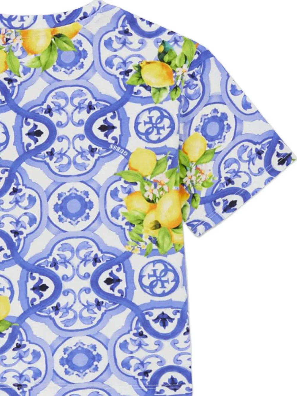 Tile-Print Short-Sleeve T-Shirt