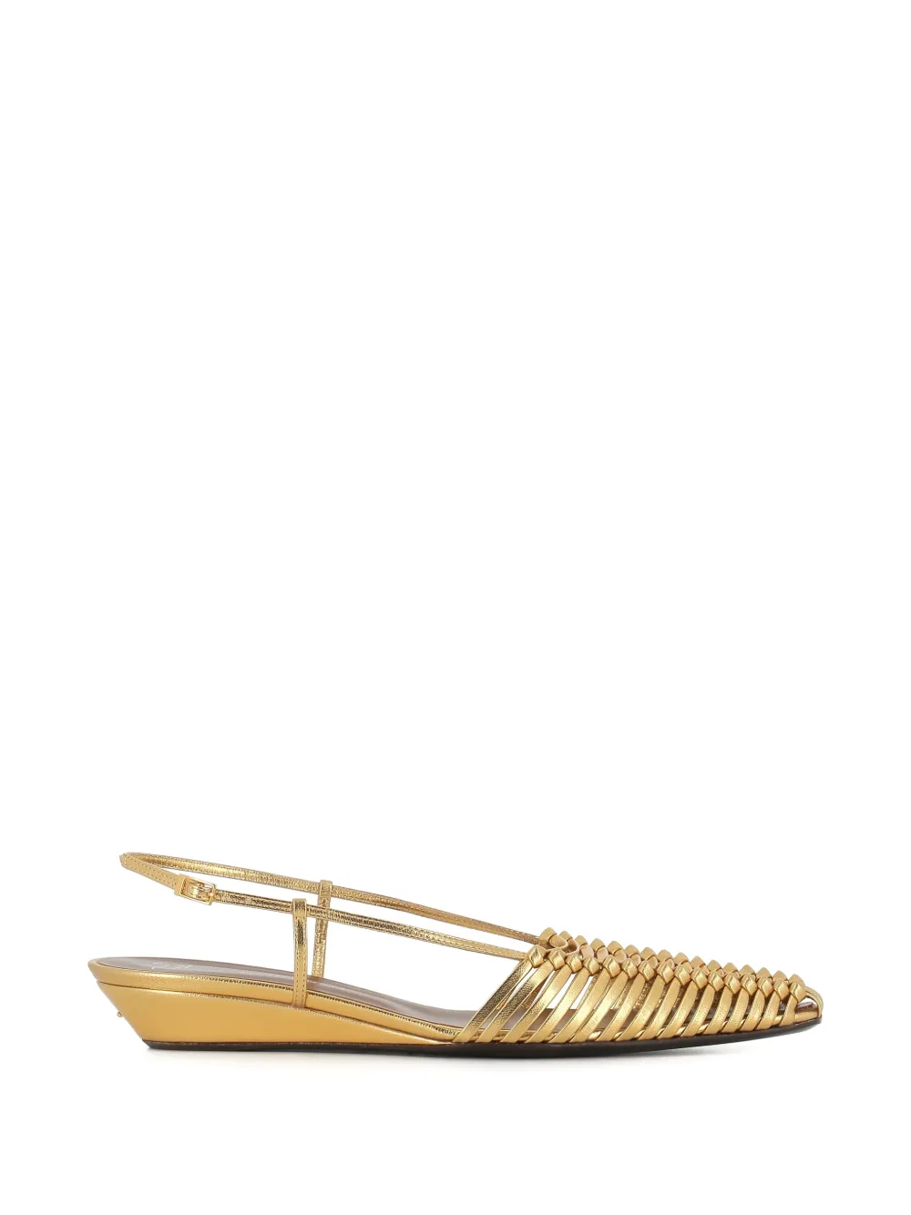 Giuseppe Zanotti Orsola woven pointed sandals - Oro