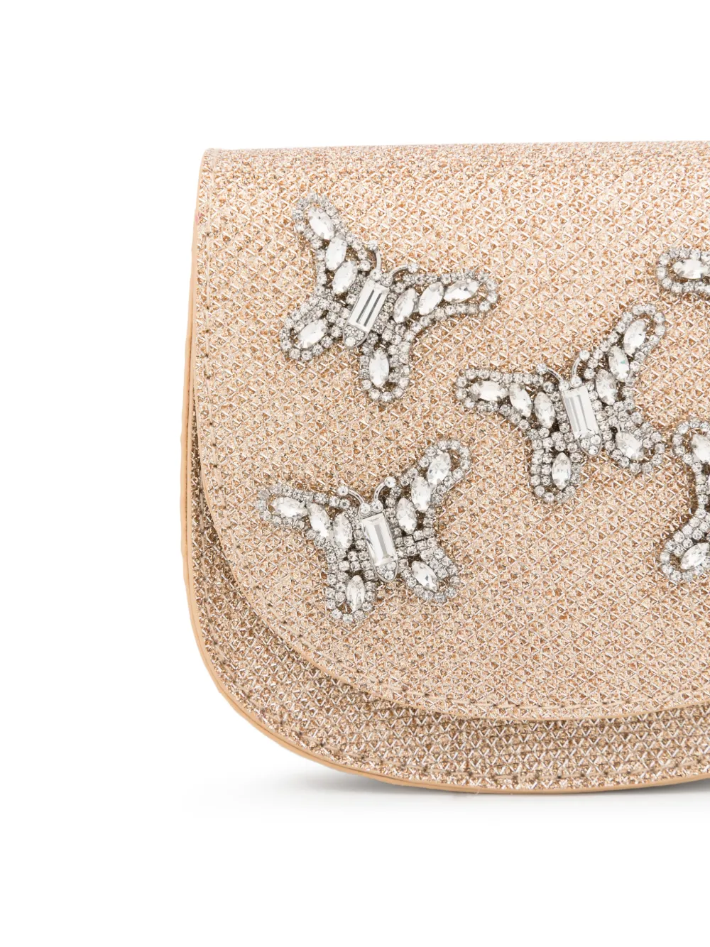 Butterfly-Embellished Cross Body Bag