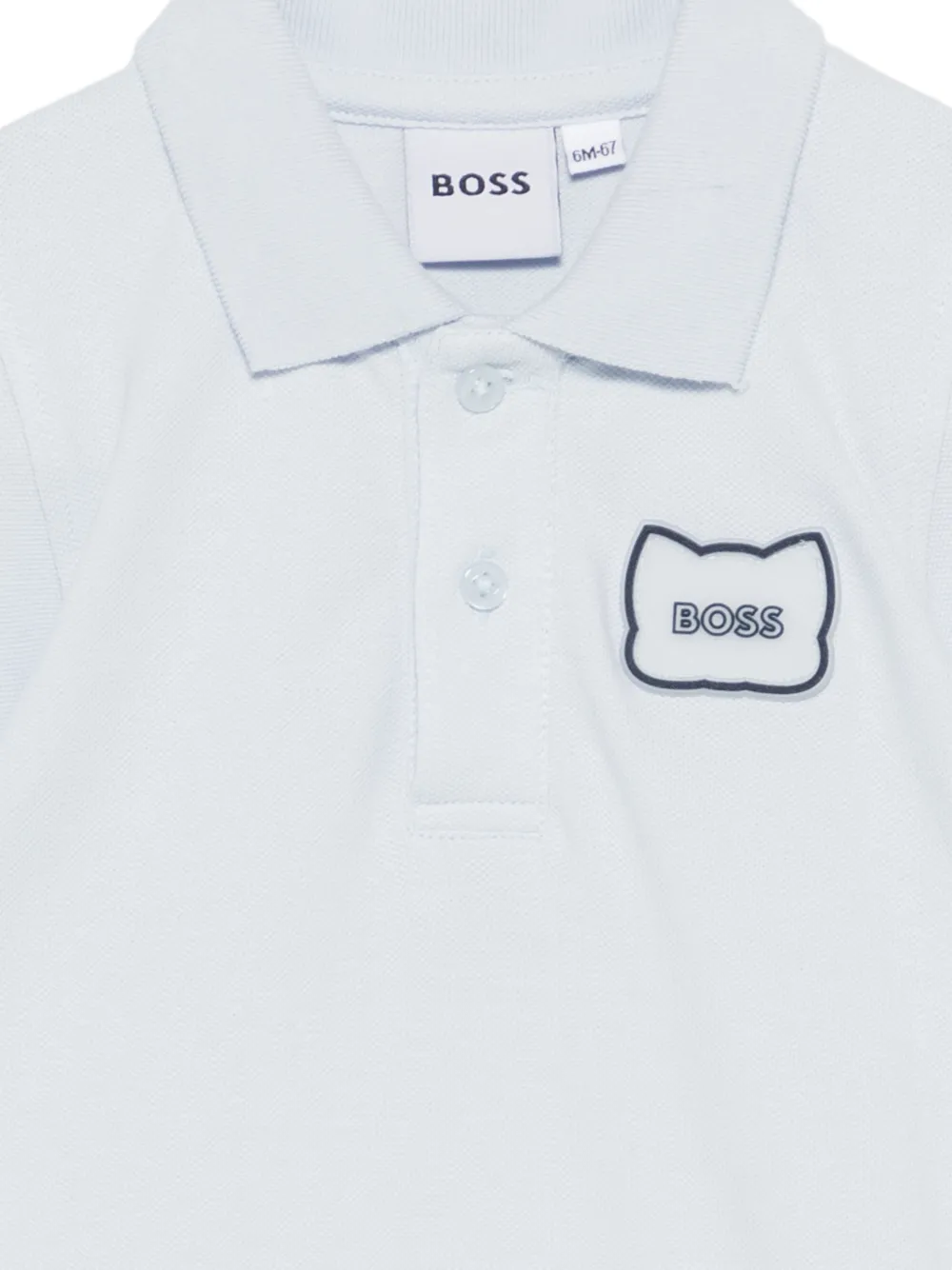  Boss Cotton Polo Romper - Blue 