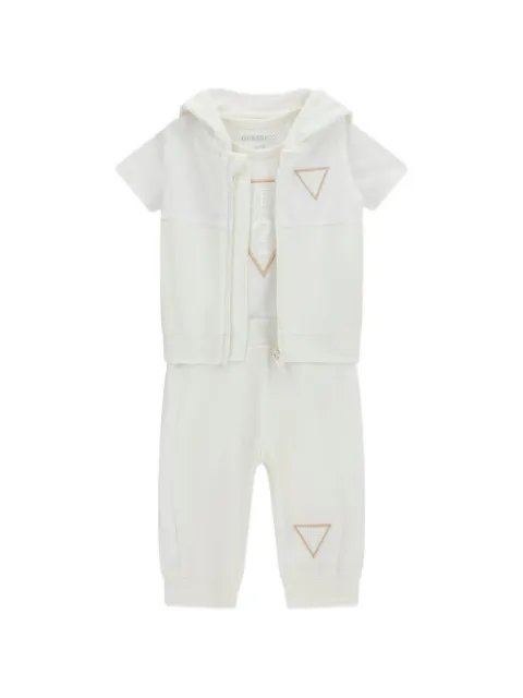 guess kids logo-detail trouser set (set of three)