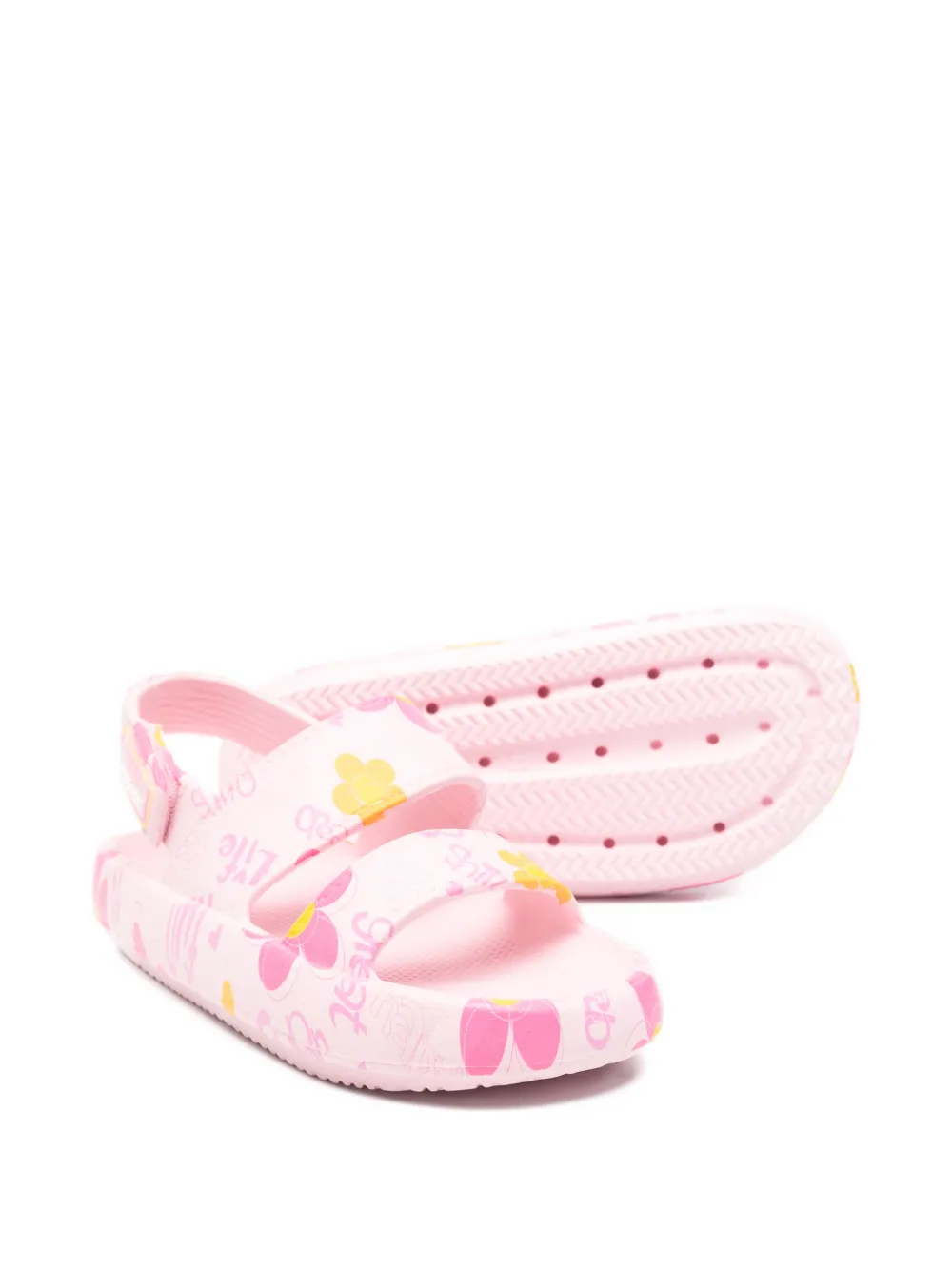 Billieblush floral-detail rubber sandals Roze