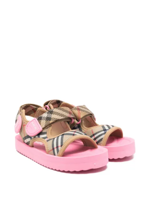Burberry Kids checked strap sandals