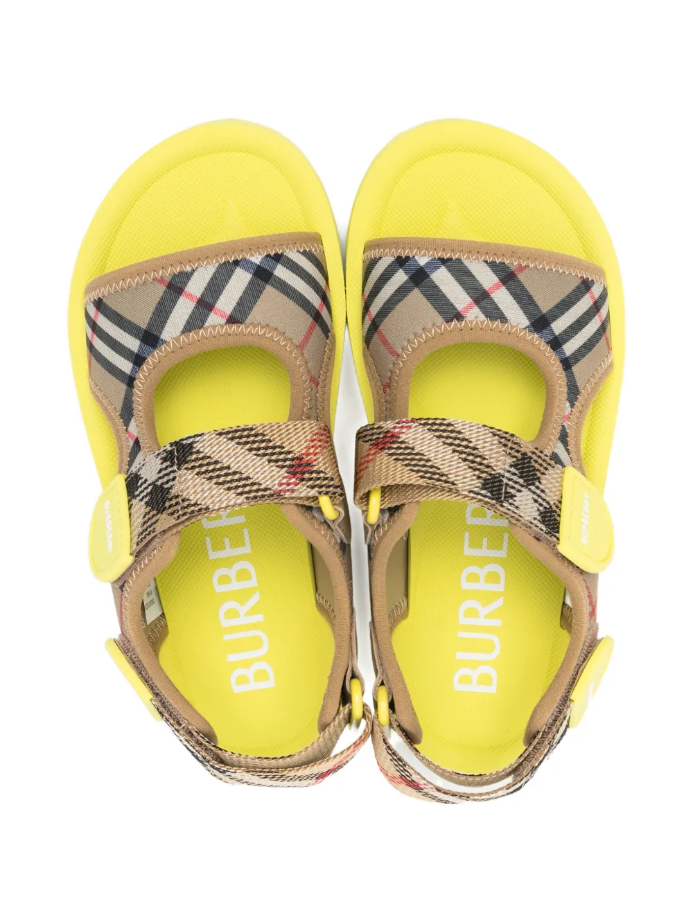 Burberry Kids checked sandals Beige