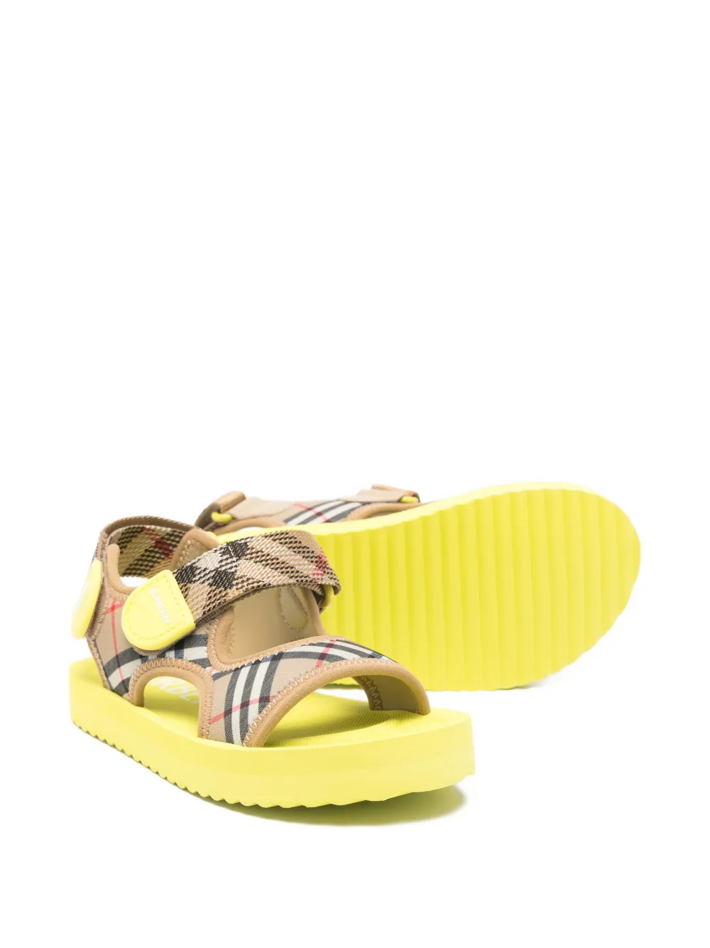Burberry Kids checked sandals Beige