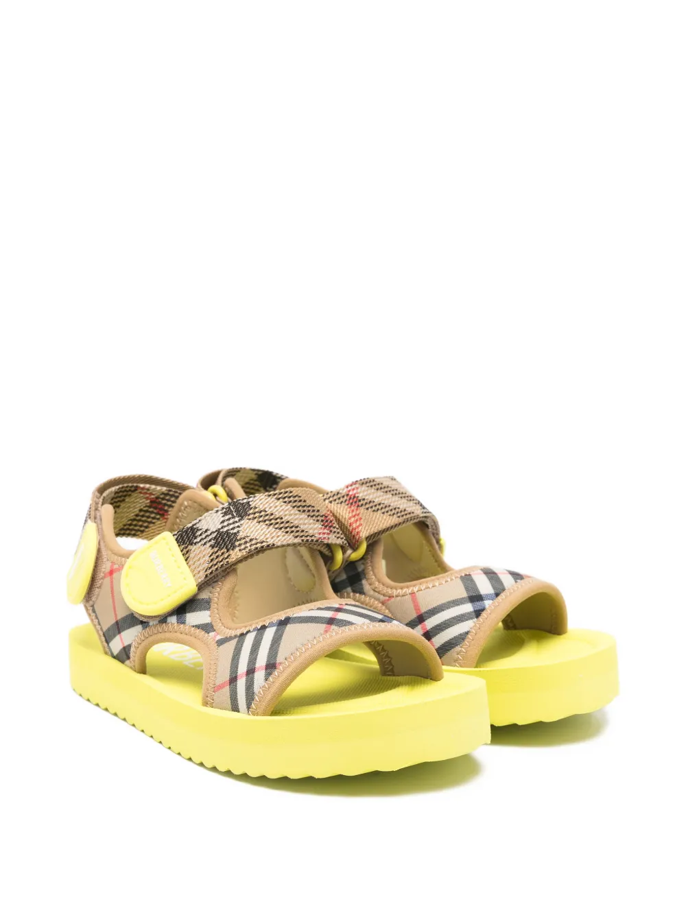 Burberry Kids checked sandals Beige