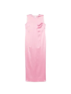 sophie et voila draped satin maxi dress Draped Shoulder Satin Dress | Spring 26