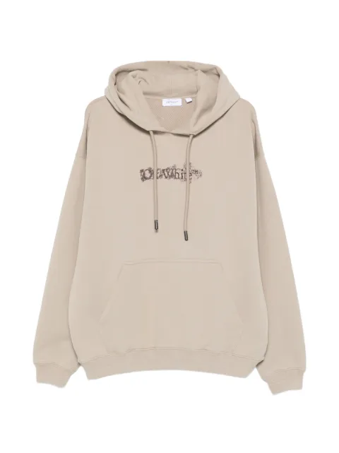 Off-White floral embroidery hoodie