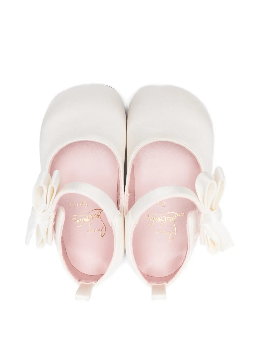 Christian Louboutin Kids Ballerina's met strikdetail Beige