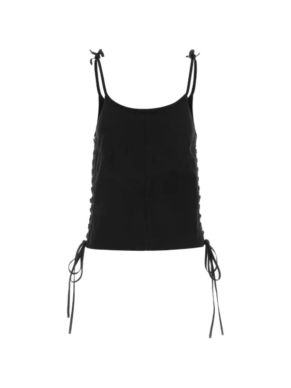 Balenciaga Tie-detail Strap Top in Black